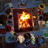 3 Pieces Foldable Stainless Steel Charcoal Grill Multi-Use Folding Charcoal Grill Easy to Clean Stainless Steel Fire Bowl Quick Setup for Campers, Picnic