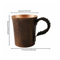 Handmade Copper Tea Cup Heat-Resistant Kung Fu Tea Cup Handcrafted Drinkware