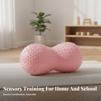 Anti-Puncture-Resistant Inflatable Peanut Ball Material Peanut Shaped Stability Ball Massage Bumps Inflatable Balance Coach Long-Lasting for Toddlers, Babies, Playroom, Home Gym