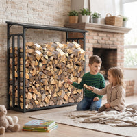 Outdoor Firewood Storage Rack with Cover Heavy-Duty Firewood Rack with Cover Waterproof Large for Homeowners, Backyard, Patio, Fireside