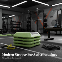 Compact Design Mini Fitness Step Non-Slip Surface Workout Step Platform Portable Adjustable Height Stepper Lightweight for Beginners, Home Gym