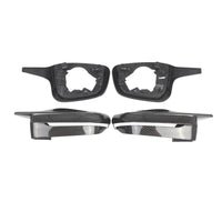 Contoured Shape Molded  Car Mirror Housing Carbon Fiber Patterned Mirror Cover