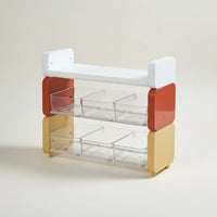 Multi-Tier Tea Packet Organizer Large Capacity Multi-Tier Coffee Bar Organizer Adjustable Tilt Kitchen Accessory for Office