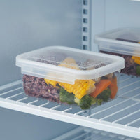 Portable Airtight Food Storage Container Set Space-Saving Freezer Storage Box Included Plastic Food Box with Lid Transparent