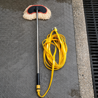 Water Fed Car Wash Brush 10m Hose Extendable Handle for Truck RV Boat Cleaning