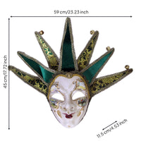 Italian Costume Mask Ornate Fool Face Covering Decorative for Carnival Celebrations