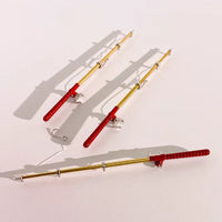 Miniature Fishing Rod Model for Dollhouse and Diorama Scenes