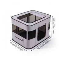 Cat Birthing Box Breathable Cat Whelping Box Pet Tent with Mesh Zippered Enclosure Portable for Breeders, Maternity, Recovery