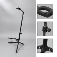 Portable Folding Guitar Stand Padded Tripod Guitar Stand Compact Universal for Guitarists, Beginners