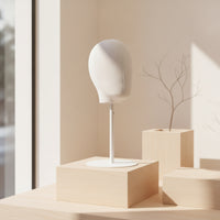 Mannequin Head with Metal Base Pin-Compatible Styling Head Stand textileCovered Hairpiece Stand for Hair Salons