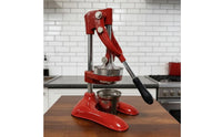 Manual Orange Juicer Easy to Use Stainless Steel Fruit Press Maximum Juice Yield Hand Crank Juicer for Commercial Users, Restaurant, Cafe
