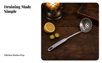 Oval Hanging Hole Perforated Ladle Long Handle Hot Pot Ladle One-Piece Soup Colander Spoon