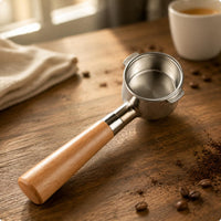 51 Mm Portafilter Handle Perforated Wooden Portafilter Handle Side Tabs