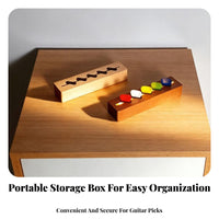 Wooden Guitar Pick Holder Solid Wood Wooden Guitar Pick Box Compact and Portable