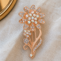 Elegant Rhinestone Brooch Pin for Women, Anti-Exposure Collar Pin, Versatile Fashion Accessory