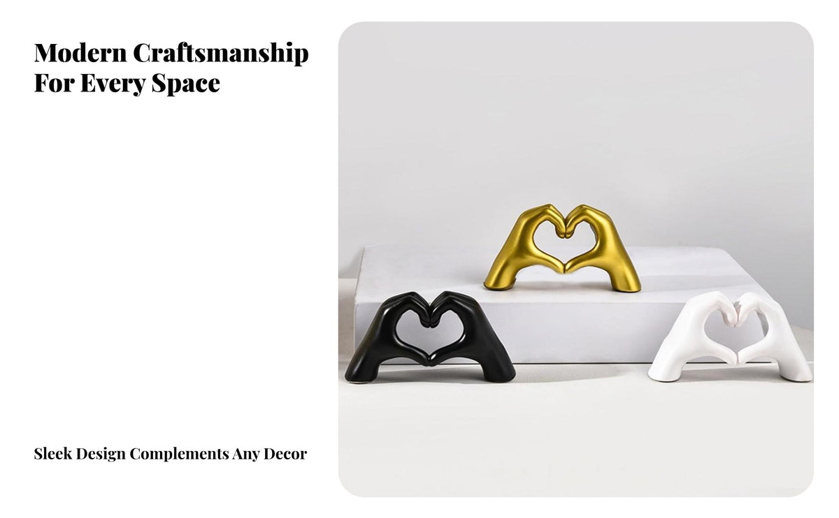 Affectionate Hands Statue Romantic Gift Affectionate Hands Sculpture Nordic Design Love Gesture Figurine for Couples, Anniversary, Bookshelf