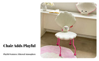 Shell-Shaped-Shaped Chair Includes Gem Plushie Room Decor Comfortable Soft Padding Curved Legs for Design Lovers, Teens