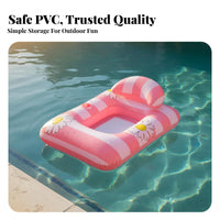 Long-Lasting PVC Material Inflatable Pool Lounger Portable Drift Ing Lounge Chair Easy to Use for Adults, Seniors, Summer Vacation, Beach