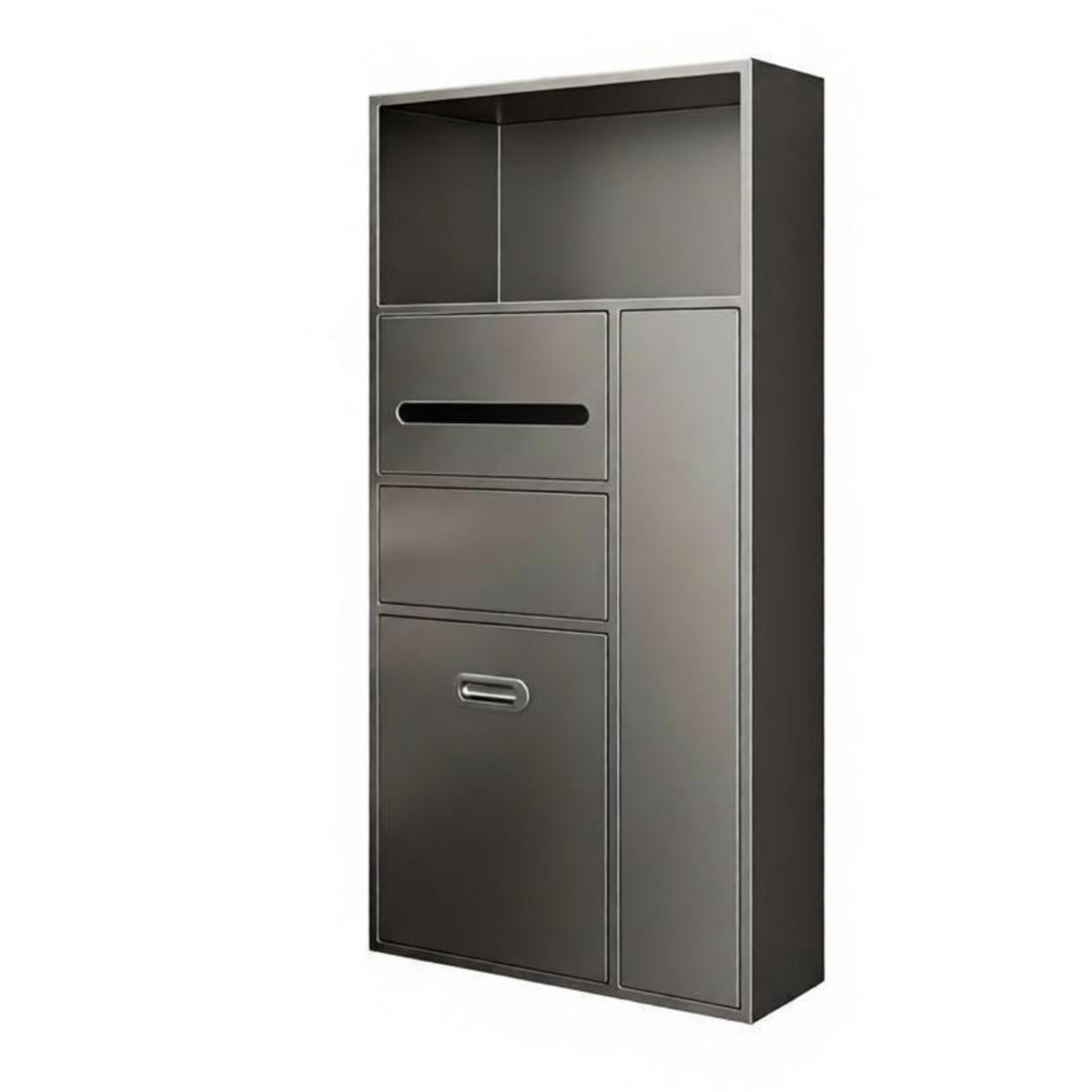 Stainless Steel Bathroom Niche Tissue Dispenser, Recessed Trash Can, Wall-Mounted Storage Shelf, Embedded Toilet Organizer