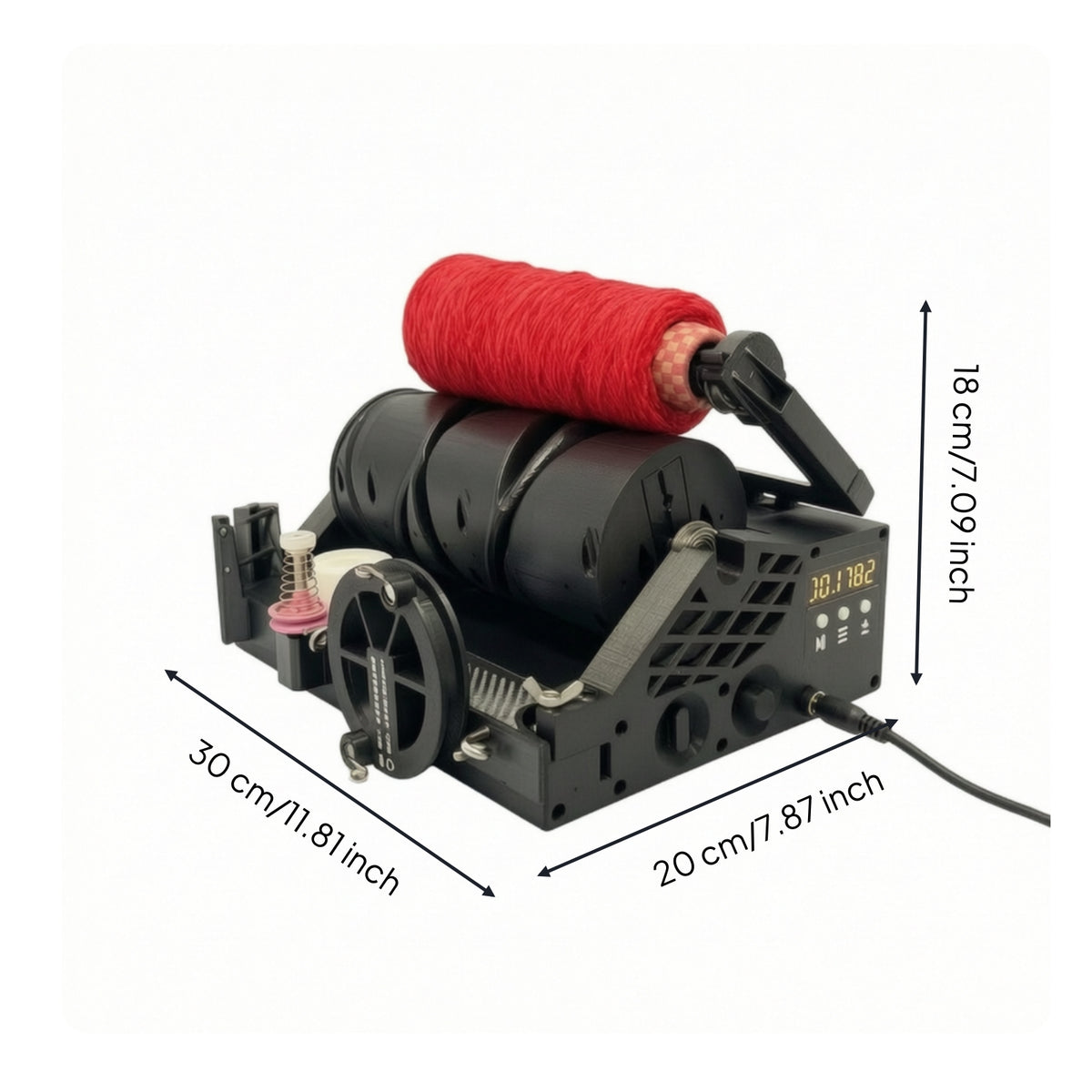 Yarn Winder with Digital Display Desktop Electric Yarn Winder Compact for Knitters, Crafters