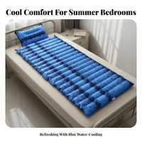 Reusable Cooling Water Mattress Waterproof Ice Cooling Bed Mat Leak Proof Summer Water Bed Pad Long-Lasting Coolness for Students, Hot Sleepers, Dorm Room, Bedroom