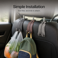Car Seat Headrest Hooks for Bags and Purses, Universal Vehicle Backseat Organizer Hanger