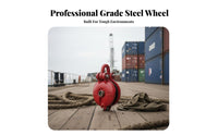 Anti-Drop Latch Heavy Duty Lifting Pulley High Load Capacity Swivel Lifting Pulley Long-Lasting Steel Construction Heavy Duty Snatch Block 360 Degree Rotation for Industrial Workers, Warehouse Personnel, Marine Applications, Warehouses, Workshops