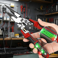 Long-Nose Electrical Pliers with Voltage Tester Multifunctional Wire Stripper with Voltage Tester Versatile Electrician Pliers Heavy-Duty for Home Maintenance