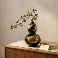 Double Gourd Ornament Marbled Accents Double Gourd Decor Freestanding Ornament