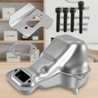 Muffler Assembly with Gasket Replacement Muffler Kit with Bolts Exhaust System Stamped Part Sturdy