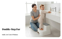 Non-Slip Design toddler's 2-Step Stool Sturdy 2-Tier Toddler Ladder Long-Lasting Footstool Rounded Edges for Toddlers, Children 18 months+, Parents, Bathroom, Nursery, Kitchen, Bedroom