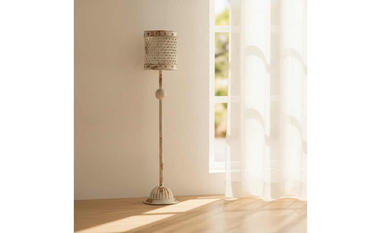 Floor Candlestick Vintagefloor Model Candle Holder Distressed Candlestick with Lantern Top for Brides, Photographers, Weddings, Photo Shoots