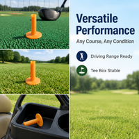 Silicone Tees Unbreakable, Low Friction Sporting Tees for Driving Range Practice, Stable Base Rubber Base Design