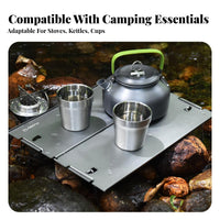 Lightweight Collapsible Camp Table Ultralight Miniature Split-Top Table Foldable Design Outdoor Gear Compact for Backpackers, Picnickers, Camping, Backpacking, Picnic, Hiking