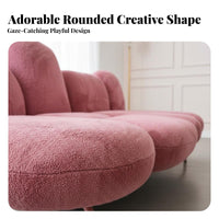 Powder plush Chair Romantic design Oversized Deep-Seat Lounger French Inspired Accent Seating for Girls, Women, vanity area, Lounge Area, perusing corner
