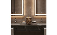 Lavatory Counter Organizer Marble Look Countertop Organizer Polished Accessory for Vanity