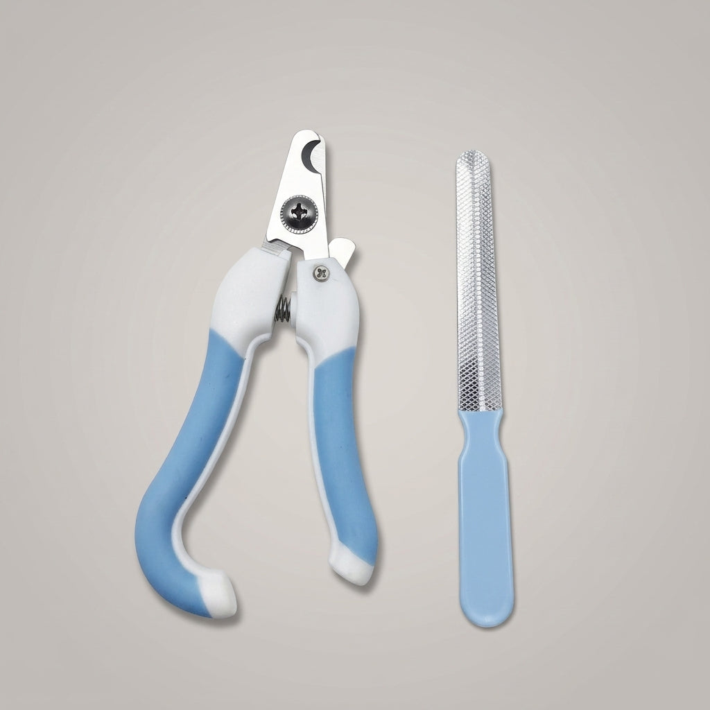 Nail Clippers with a Built-in Nail File, Stainless Steel Cat and Dog Nail Clippers for Small Animals, Non Slip Puppy Nail Clippers, 14cm Length