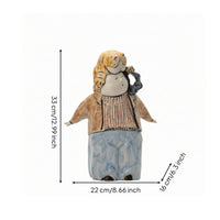 Hand-Painted Ceramic Figurine Cute Dinosaur Figurine Modern Figurines Decorative for Homeowners