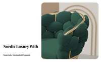 Upholstered Two-Seater Light Luxury Aesthetic Puff-Tufted Armchair Nordic Aesthetic Soft Upholstery for Business Owners