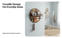Multi-Purpose Entryway Key Hanger Space Saving Key Rack Shelf Easy to Install for Hallway, Mudroom, Kitchen
