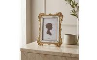 White Mat Baroque Photo Frame Clear Front Ornate Photo Frame Rectangular