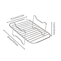 Air Fryer Rack Uncoated Mesh Grilling Rack Silver Finish Wire Air Fryer Tray