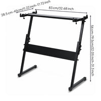 Z-Shaped Keyboard Stand Heavy-Duty Electronic Keyboard Stand Portable for Keyboardists, Pianists, Music Room