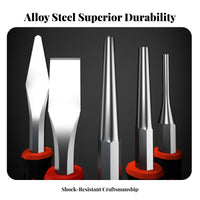 Concrete Cutting Tool Vanadium Steel Alloy Steel Flat Head Cutting Tool Solid-Core Design Hand Tool for Masons, Construction Workers, Metalworking
