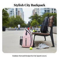 Pickleball Backpack Lightweight Crossbody Racket Bag Crossbody Racket Holder Sturdy Sports Equipment Spacious for Women, Travel
