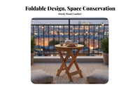 Tea Table Folding Design Sturdy Wood Portable for Tea Room