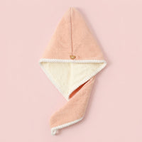 Drying Towel Cap for Adults, Double Layer Fleece Super Absorbent Turban for Morning Routine Post Bath, Thickened Women