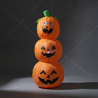 Halloween Stacked Pumpkin Inflatable Outdoor Jack-O-Lantern Decoration Lighted Jack-O'-Lantern Glowing for Party