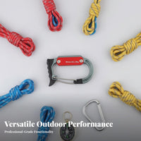 High-Strength Aluminum Alloy Detachable Harness Gear Hook Lightweight Work Safety Belt Equipment Rack Multi-Functional Climbing Tool Holder Single-Handed-Hand Operation for Climbers, Rescue Personnel, Outdoor Enthusiasts, Mountaineering, Facade Cleaning