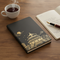 A5 Thickened Business Notebook with Customizable Logo, Vintage Style for Office and Students